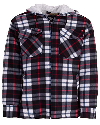 Lucky Thermojacke Arbeitshemd Herren Holzfäller Langarm Kariert Hemd Winter, Farbe:grau, Größe:3XL von Lucky