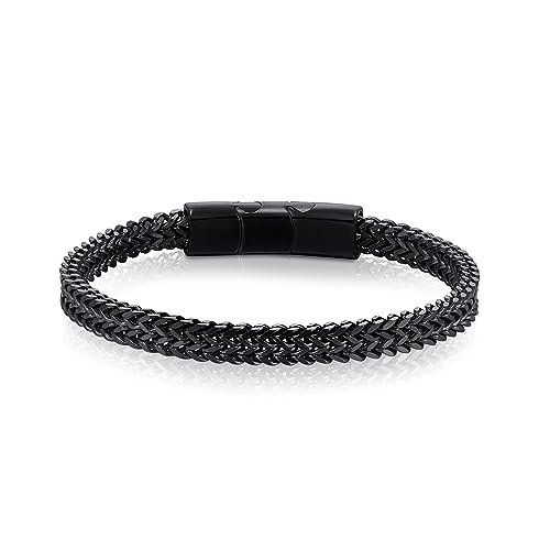 LUCKY2+7 Armband Herren-Edelstahl Magnetschnalle Verlängerungsschnalle Schwarz Silber LUCKY2+7 Armband Herren-Edelstahl Magnetschnalle Verlängerungsschnalle Schwarz Silber von LUCKY2+7