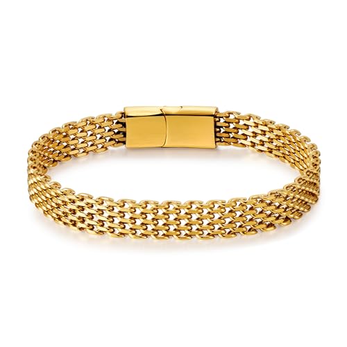 LUCKY2+7 Armband Herren-Edelstahl Magnetschnalle Verlängerungsschnalle Schwarz Silber LUCKY2+7 Armband Herren-Edelstahl Magnetschnalle Verlängerungsschnalle Schwarz Silber von LUCKY2+7