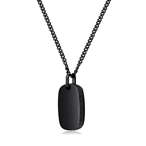 LUCKY2+7 Herren Kette mit Anhänger Edelstahl Schwarz Halskette Herren 45+5cm Einstellbar LUCKY2+7 Herren Kette mit Anhänger Edelstahl Schwarz Halskette Herren 45+5cm Einstellbar von LUCKY2+7