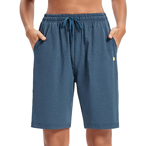 LUCKYCATCUS Damen Bermuda Shorts Jersey Shorts mit Taschen Yoga Walking Athletic Lange Shorts für Frauen Knielang, Königsblau, XX-Large LUCKYCATCUS Damen Bermuda Shorts Jersey Shorts mit Taschen Yoga Walking Athletic Lange Shorts für Frauen Knielang, Königsblau, XX-Large von LUCKYCATCUS