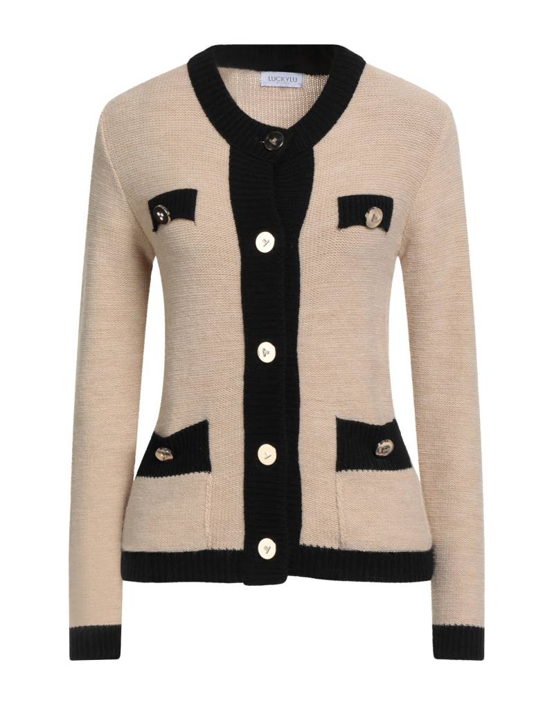 LUCKYLU  Milano Strickjacke Damen Beige von LUCKYLU  Milano