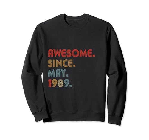 35. Geburtstag Frauen Männer Awesome Since May 1989 Bday Sweatshirt von LUCKYSTAR EXPRESS