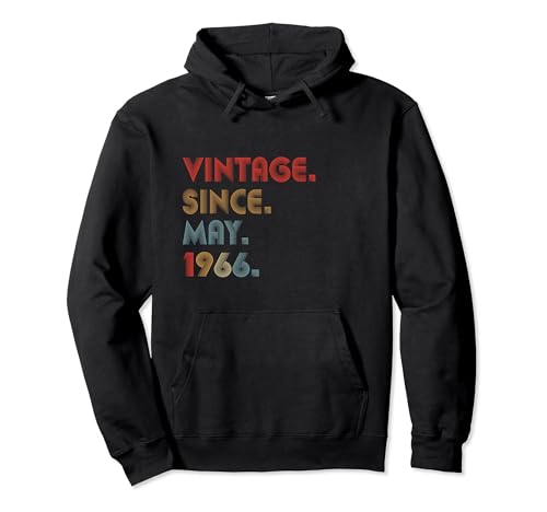 58. Geburtstag Frauen Männer Vintage seit Mai 1966 Bday Pullover Hoodie von LUCKYSTAR EXPRESS