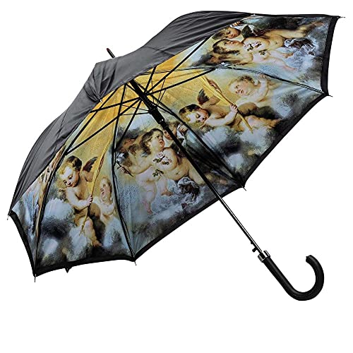 LUCKYWEATHER Regenschirm Stockschirm Damen Motiv Engel in den Wolken Auf-Automatik Double Layer I Stockregenschirm groß und stabil sowie hochwertig verarbeitet I Regenschirme mit UV-Schutz von LUCKYWEATHER NOT JUST ANY OTHER DAY