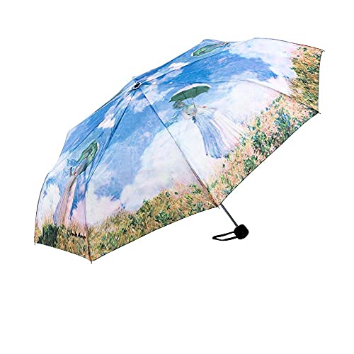 LUCKYWEATHER Regenschirm Taschenschirm Mini Damen Motiv Monet Frau mit Sonnenschirm I Taschenschirme klein und stabil sowie hochwertig verarbeitet I Regenschirme mit UV-Schutz von LUCKYWEATHER NOT JUST ANY OTHER DAY