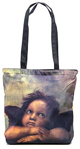 LUCKYWEATHER Shopper Einkaufstasche Damen Motiv J Raffael ENGEL I Shopping Bag wasserabweisend von LUCKYWEATHER NOT JUST ANY OTHER DAY