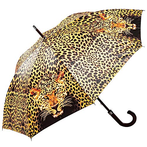 LUCKYWEATHER Regenschirm Stockschirm Damen/Herren Motiv Leopard I Stockregenschirm groß und stabil sowie hochwertig verarbeitet I Regenschirme mit UV-Schutz von LUCKYWEATHER NOT JUST ANY OTHER DAY