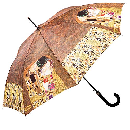 LUCKYWEATHER Regenschirm Stockschirm Damen Motiv The Kiss Auf-Automatik I Stockregenschirm groß und stabil sowie hochwertig verarbeitet I Regenschirme mit UV-Schutz von LUCKYWEATHER NOT JUST ANY OTHER DAY