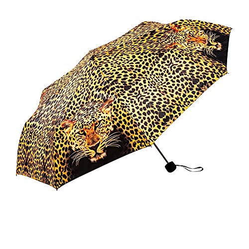 LUCKYWEATHER Regenschirm Taschenschirm Mini Damen/Herren Motiv Leopard I Taschenschirme klein und stabil sowie hochwertig verarbeitet I Regenschirme mit UV-Schutz von LUCKYWEATHER NOT JUST ANY OTHER DAY