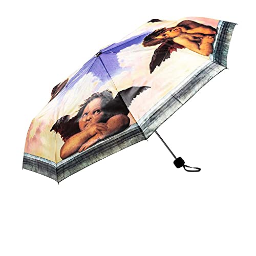 LUCKYWEATHER Regenschirm Taschenschirm klein Mini Damen/Herren Motiv Raffael Engel I Regenschirme mit UV-Schutz von LUCKYWEATHER NOT JUST ANY OTHER DAY