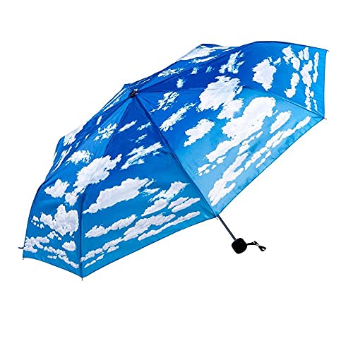 LUCKYWEATHER Regenschirm Taschenschirm klein Mini Damen/Herren Motiv Wolken I Regenschirme mit UV-Schutz von LUCKYWEATHER NOT JUST ANY OTHER DAY