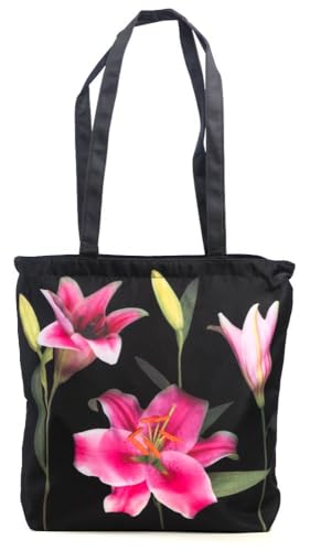LUCKYWEATHER Shopper Einkaufstasche Damen Motiv LILIEN I Shopping Bag wasserabweisend I Einkaufs/Tragetasche ideal als Geschenk für Frauen von LUCKYWEATHER NOT JUST ANY OTHER DAY