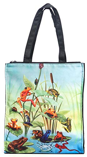 LUCKYWEATHER Shopper Einkaufstasche Twin Double Bag Damen Motiv FROG FAMILY I Shopping Bag wasserabweisend von LUCKYWEATHER NOT JUST ANY OTHER DAY