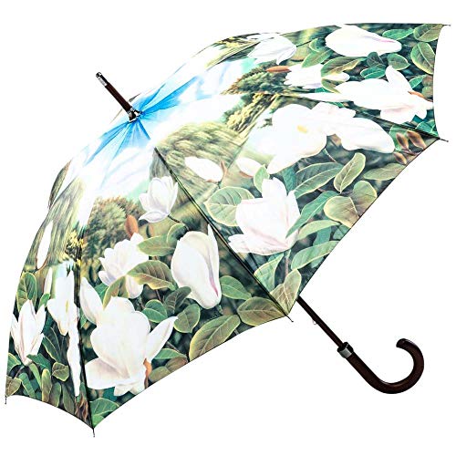 LUCKYWEATHER Regenschirm Stockschirm Damen Motiv Magnolien I Stockregenschirm groß und stabil sowie hochwertig verarbeitet I Regenschirme mit UV-Schutz von LUCKYWEATHER NOT JUST ANY OTHER DAY