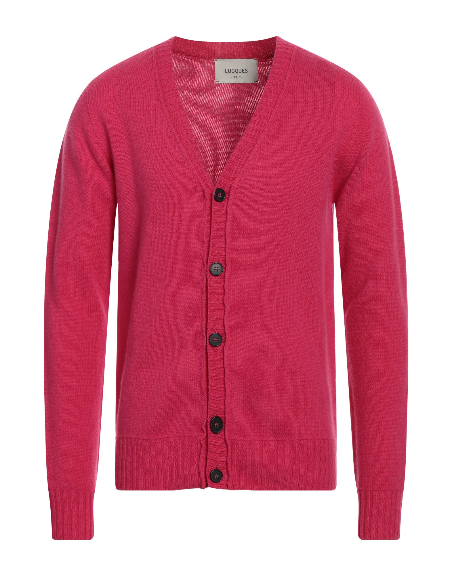 LUCQUES Strickjacke Herren Magenta von LUCQUES