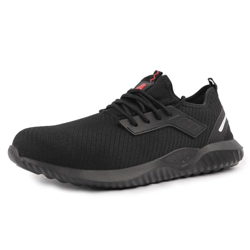 LUDEY Arbeitsschuhe Sicherheitsschuhe Herren Leichtgewicht Stahlkappenschuhe Damen Atmungsaktiv Safety Shoes Baustellenstiefel Schwarz 42EU LUDEY Arbeitsschuhe Sicherheitsschuhe Herren Leichtgewicht Stahlkappenschuhe Damen Atmungsaktiv Safety Shoes Baustellenstiefel Schwarz 42EU von LUDEY