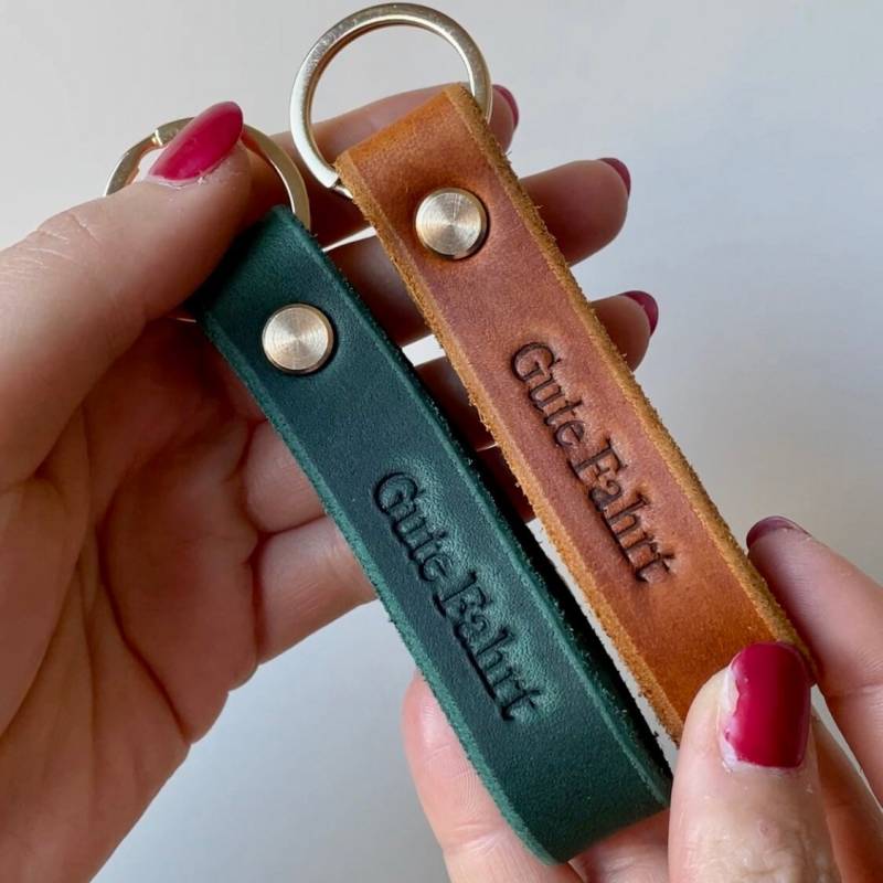 Schlüsselanhänger Aus Leder Inklusive Wunschtext Personalisiert von LUDIHandmadeShop