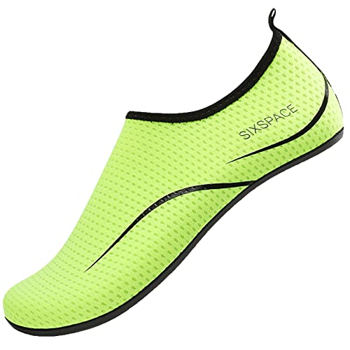 LUEDKA Aquaschuhe Damen Herren Badeschuhe Strandschuhe Wasserschuhe Atmungsaktiv Strandschuhe Slip on Schwimmschuhe Leicht Surfschuhe (Grün,37 EU) von LUEDKA