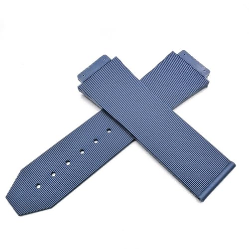 LUGEMA Sechs Größen kompatibel mit Classic Fusion Universe Big Bang Series Herren Damen Silikon Uhrenarmband Vertical Stripe Road Armband 25mm(Blue,Style2) von LUGEMA