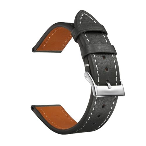 LUGEMA Vollnarbiges Leder-Uhrenarmband 12 mm 14 mm 16 mm Damen-Uhrenarmbänder 18 mm 20 mm Armband for Herren(Gray,12mm) von LUGEMA