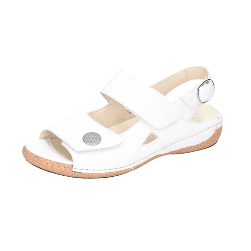 Waldläufer Heliett Sandale, Klettver, Porto (Glattleder), Weiss, Weite H 342002-171-150 (Größe: 37) von LUGINA SCHUHFABRIK GMBH
