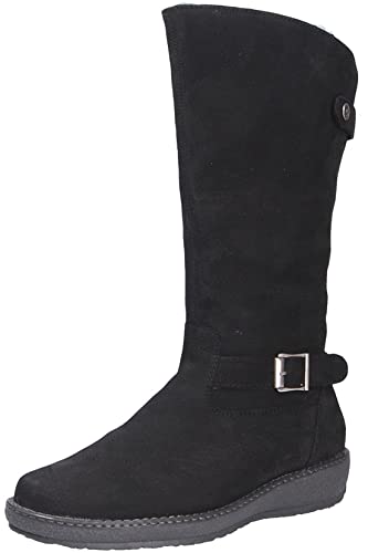 Waldläufer Hoja Stiefel (Langschaft), Futter echt Lammfell, Bear (Nubuk), Weite H, schwarz 533904-165-001 Schwarz Gr. 40 von LUGINA SCHUHFABRIK GMBH