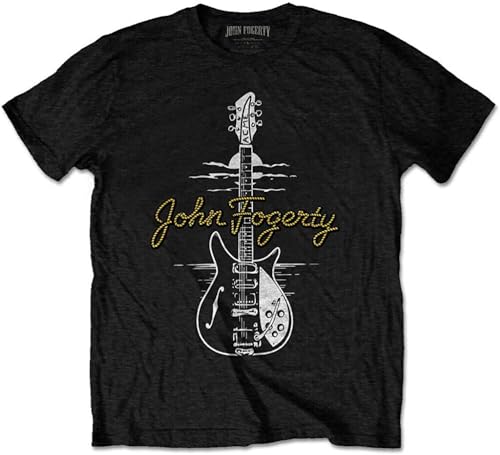 John Fogerty 'Lasso Signature' (Black) T-Shirt - New & Official! Blacks von LUGUCHIF
