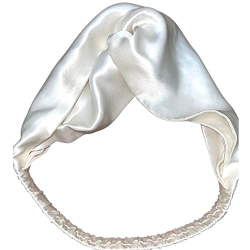 Stirnband aus reiner Seide zur Kontrolle von Frizz | 25 Momme reine Maulbeerseide gedrehtes Stirnband für Damen und Mädchen mit Seide überzogenem Gummizug | Haarband aus reiner Seide für den täglichen von LUHO SILK