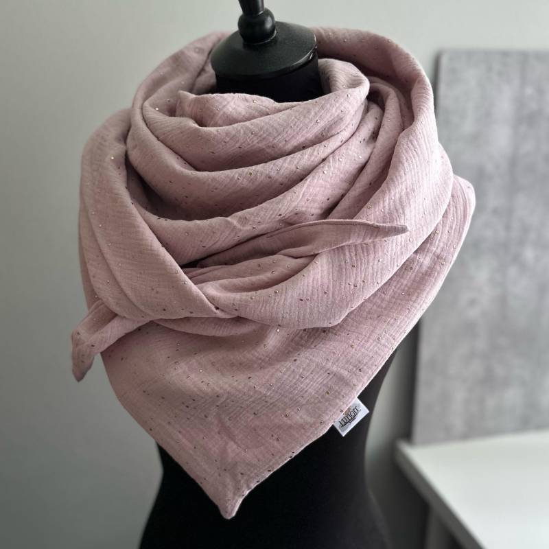 Musselintuch Dreieckstuch Halstuch Damen Mädchen Herren Jungs Doppellagig Für Kinder Und Erwachsene Verschiedene Größen von LUHOITstore