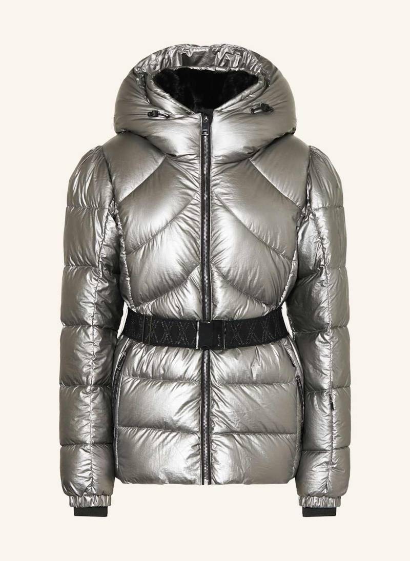 Luhta Skijacke Suukisvaara Mit Kunstfell silber von LUHTA