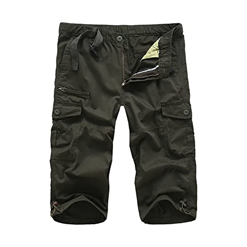 LUI SUI Casual Military Elastic 3/4 Cargo Shorts für Herren Loose Fit Capri Summer Short Pants mit Mehreren Taschen LUI SUI Casual Military Elastic 3/4 Cargo Shorts für Herren Loose Fit Capri Summer Short Pants mit Mehreren Taschen von LUI SUI