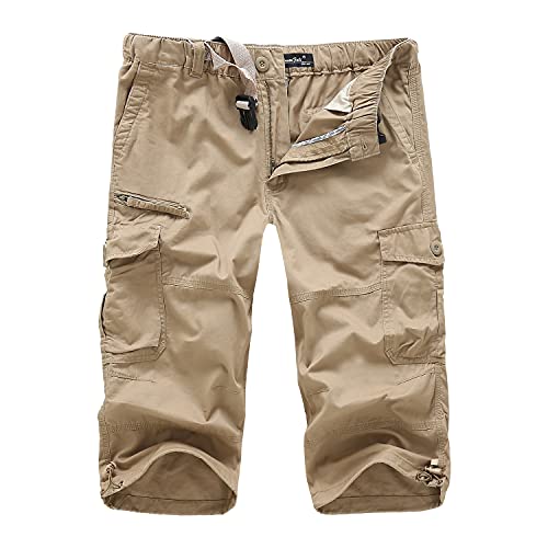 LUI SUI Casual Military Elastic 3/4 Cargo Shorts für Herren Loose Fit Capri Summer Short Pants mit Mehreren Taschen LUI SUI Casual Military Elastic 3/4 Cargo Shorts für Herren Loose Fit Capri Summer Short Pants mit Mehreren Taschen von LUI SUI