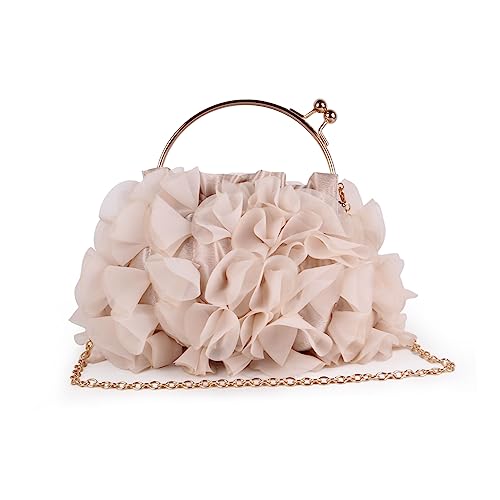 LUI SUI Frauen Floral Clutch Geldbörsen Weiche Satin Blume Abendtasche Party Prom Geldbörsen von LUI SUI