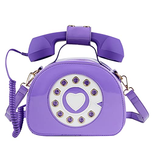 LUI SUI Frauen Telefon geformte Handtasche Geldbörsen Mädchen Retro Telefon Top Griff Umhängetaschen Crossbody Totes von LUI SUI