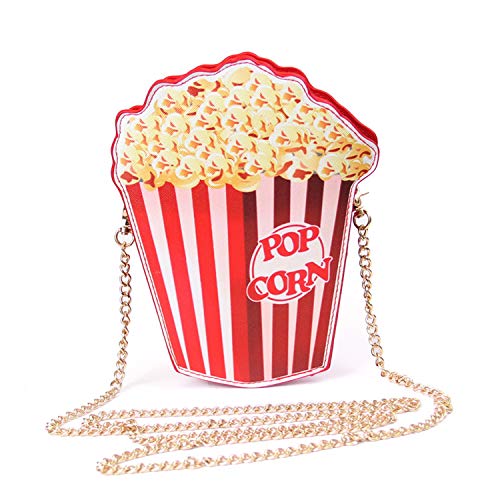 LUI SUI Mädchen PU Leder Geldbörse Popcorn süße Geldbörse kleine Umhängetasche Persönlichkeit Mini Umhängetasche Handtaschen von LUI SUI