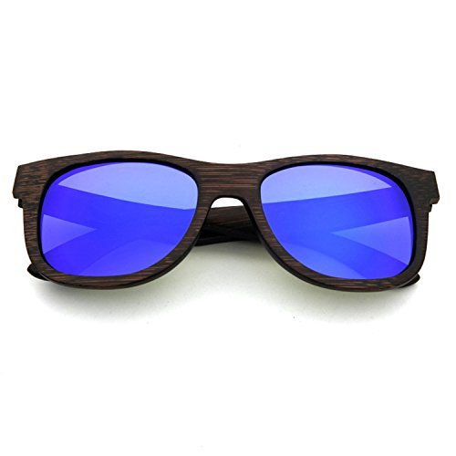 LUI SUI Männer Frauen Retro Holz Polarisierte Linse Sonnenbrille UV Schutz Eyewear Leichte Holzrahmen Float Stil Gläser für Reisen Radfahren Angeln von LUI SUI