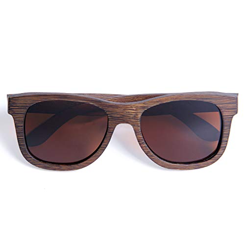 LUI SUI Männer Frauen Retro Holz Polarisierte Linse Sonnenbrille UV Schutz Eyewear Leichte Holzrahmen Float Stil Gläser für Reisen Radfahren Angeln von LUI SUI