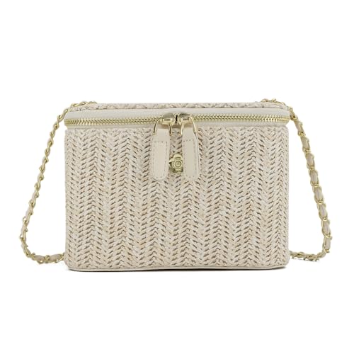 LUI SUI Stroh Crossbody Bag Frauen Sommer gewebte Umhängetasche für Reise Urlaub von LUI SUI