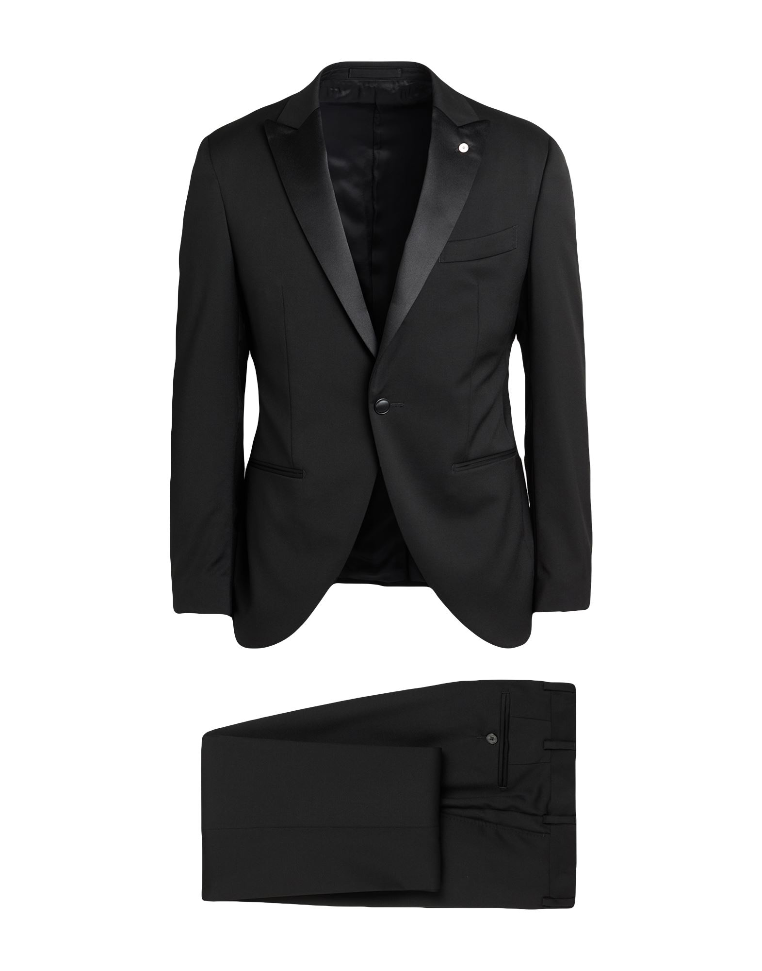 LUIGI BIANCHI Mantova Anzug Herren Schwarz von LUIGI BIANCHI Mantova