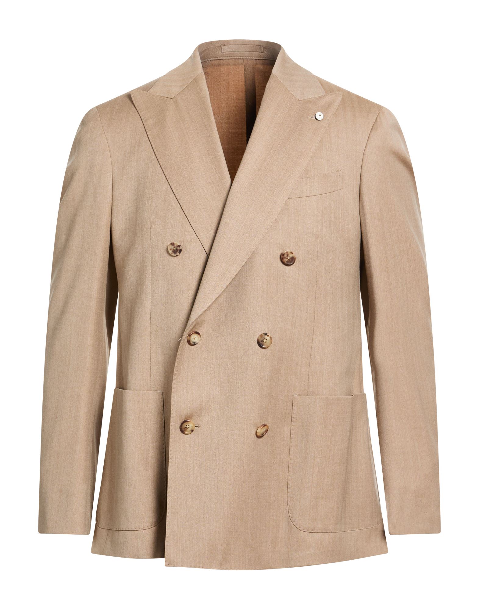 LUIGI BIANCHI Mantova Blazer Herren Beige von LUIGI BIANCHI Mantova