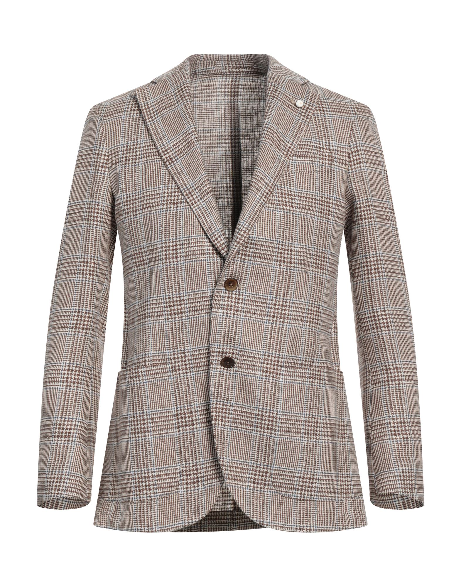 LUIGI BIANCHI Mantova Blazer Herren Braun von LUIGI BIANCHI Mantova