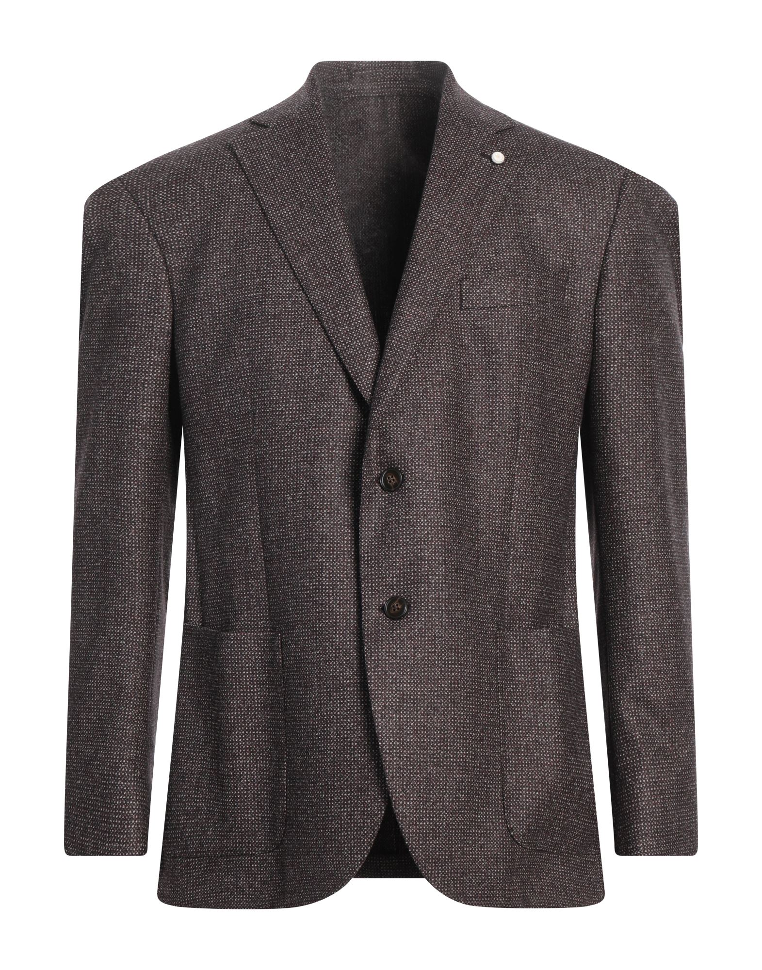 LUIGI BIANCHI Mantova Blazer Herren Dunkelbraun von LUIGI BIANCHI Mantova