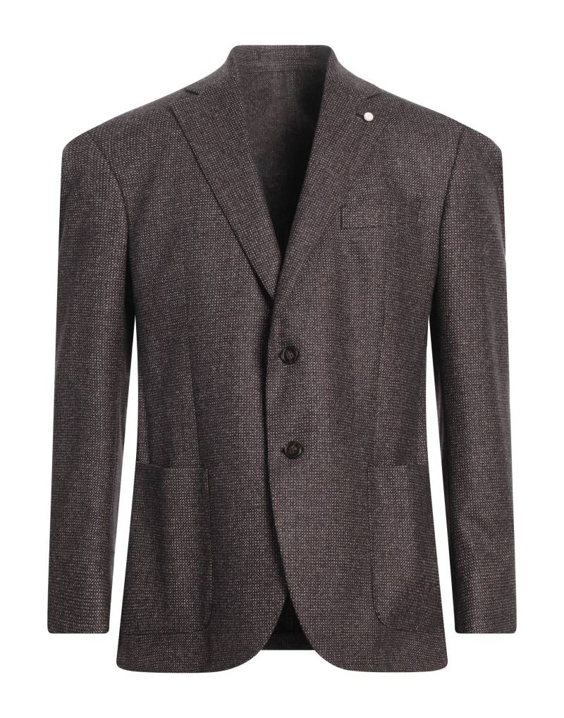 LUIGI BIANCHI Mantova Blazer Herren Dunkelbraun von LUIGI BIANCHI Mantova