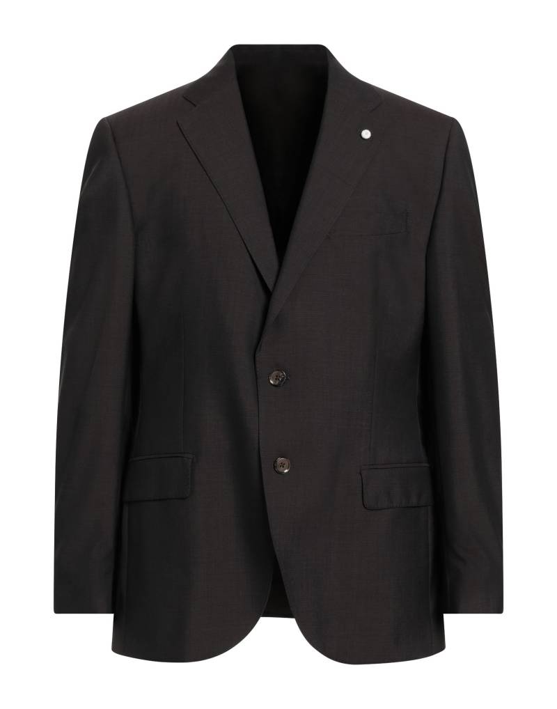 LUIGI BIANCHI Mantova Blazer Herren Dunkelbraun von LUIGI BIANCHI Mantova