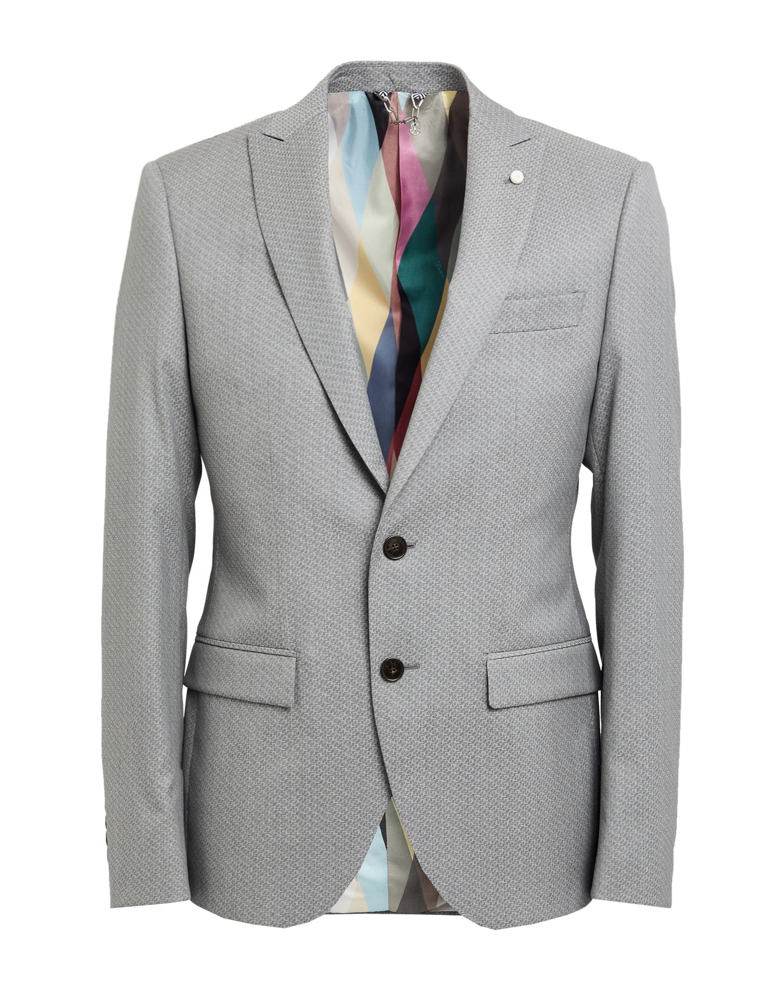 LUIGI BIANCHI Mantova Blazer Herren Grau von LUIGI BIANCHI Mantova