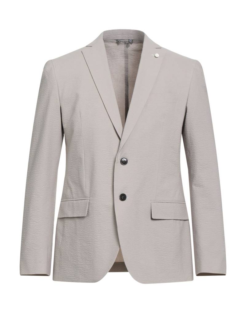 LUIGI BIANCHI Mantova Blazer Herren Hellgrau von LUIGI BIANCHI Mantova