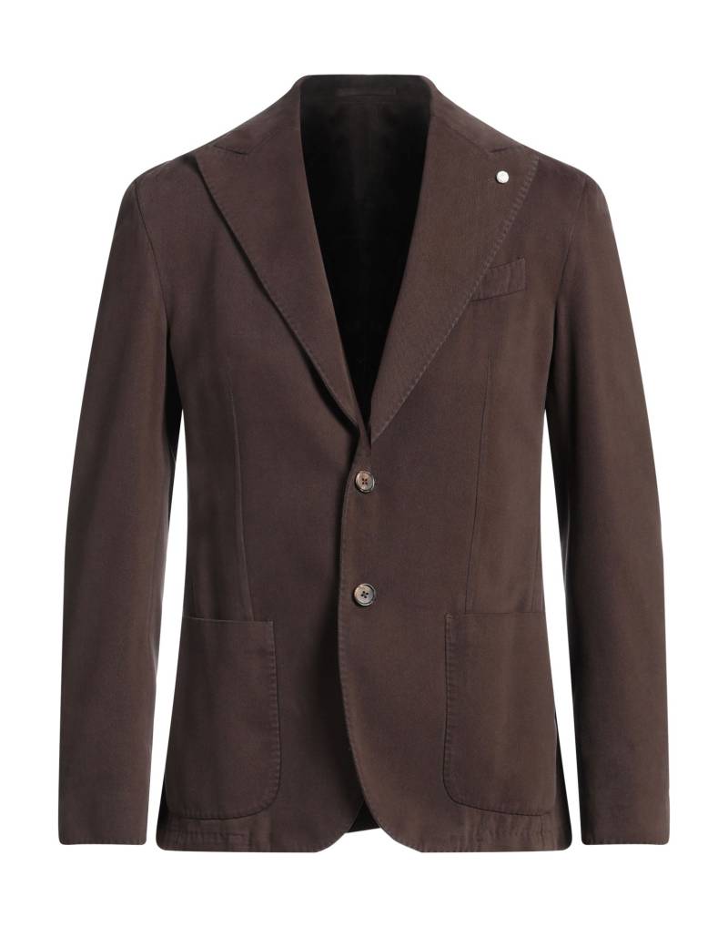 LUIGI BIANCHI Mantova Blazer Herren Schokobraun von LUIGI BIANCHI Mantova