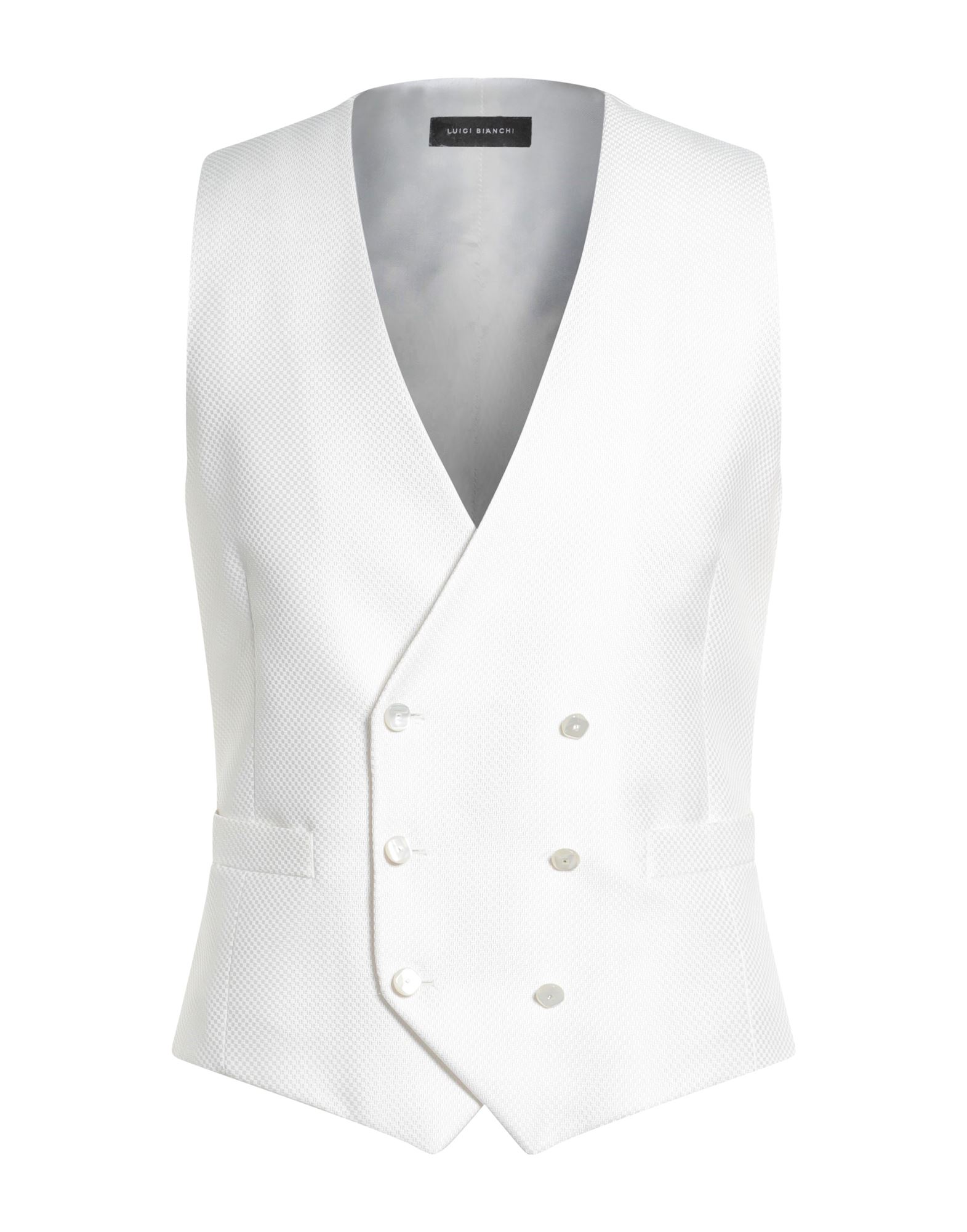 LUIGI BIANCHI Mantova Couture-weste Herren Weiß von LUIGI BIANCHI Mantova