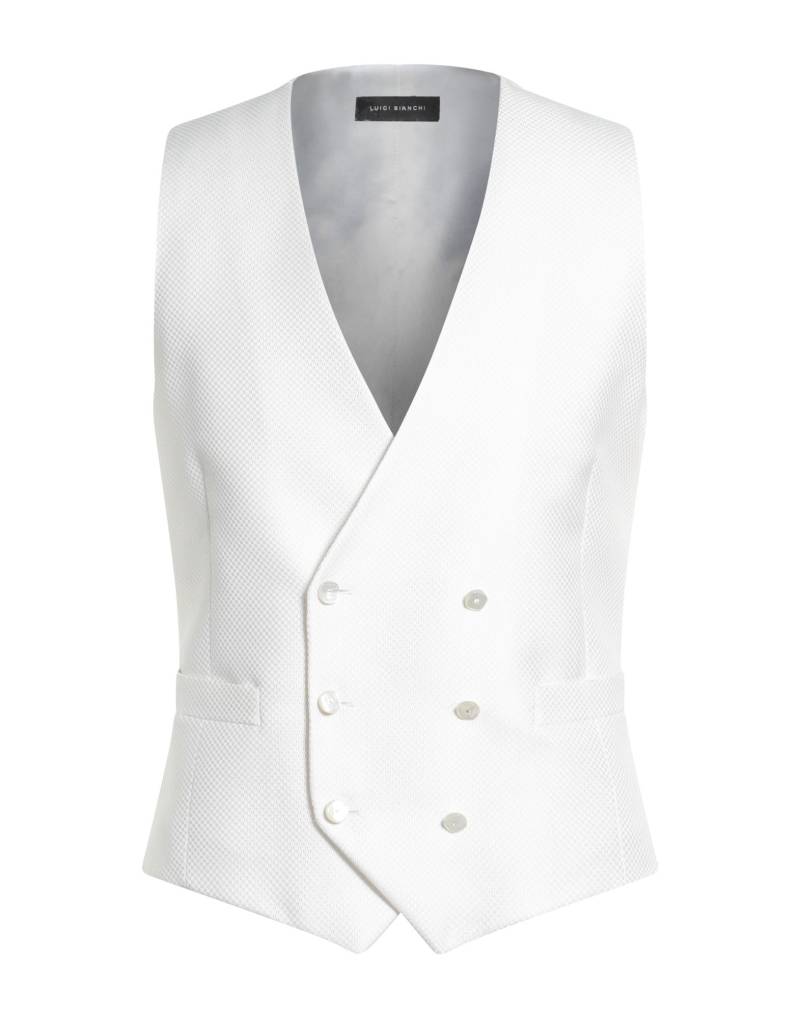 LUIGI BIANCHI Mantova Couture-weste Herren Weiß von LUIGI BIANCHI Mantova